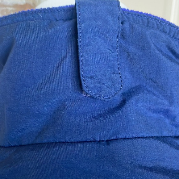 Columbia 90s Ski Jacket Navy Nylon Royal Blue Fleece Cinch Waist Size Medium - Picture 6 of 11